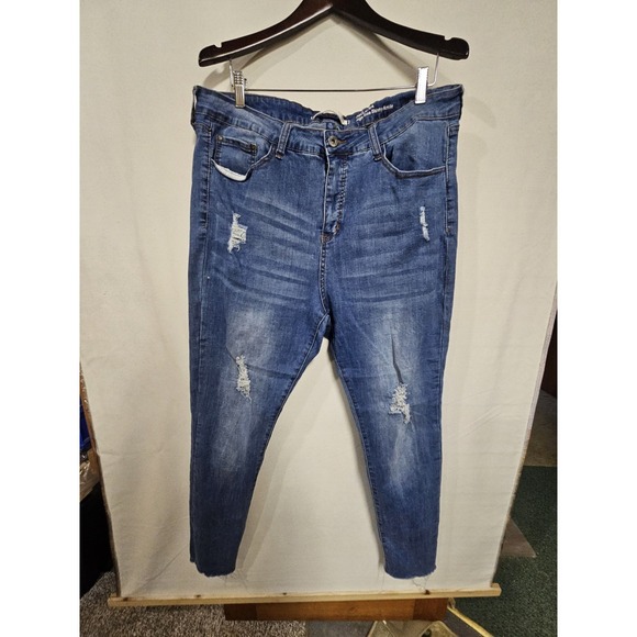 !it jeans Denim - It Helena Women's High Rise skinny Ankle  Plus Size 20 Inseam 30